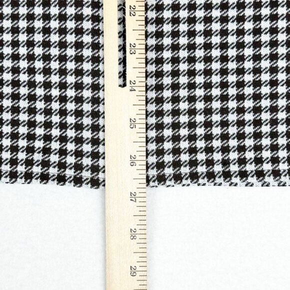 Vintage 70s Houndstooth Shirt Jacket Button Front Pockets 3/4 Sleeve - Picture 7 of 9